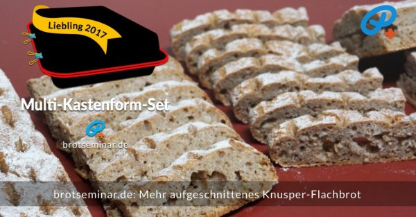 brotseminar.de: Mehr aufgeschnittenes Knusper-Flachbrot. Schräg aufgeschnitten ergibt mehr Brot-Fläche.