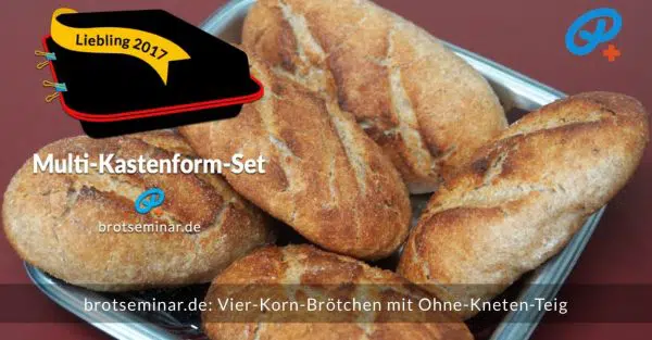 Brotseminar.de: Diese Vier-Korn-Brötchen Wurden Mit Brotseminar.de-Ohne-Kneten-Hefeteig Hergestellt.