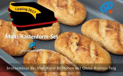 4-Korn-Brötchen Mit Ohne-Kneten-Teig